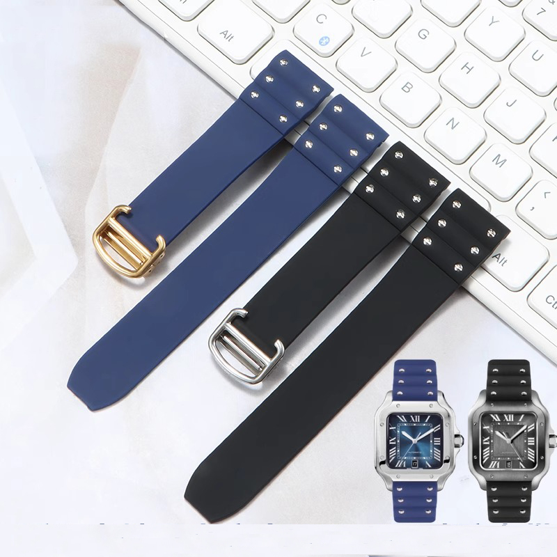 Cartier Watch Santos - Cinturino in Silicone per Cartier Santos,