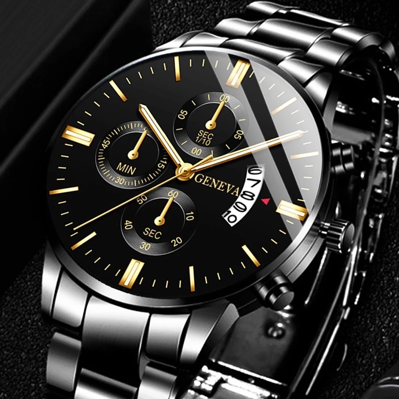 Seiko Watch 5 Sports - Moda uomo nero orologio in acciaio