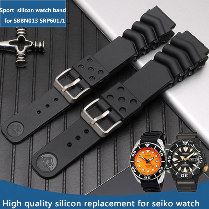 Seiko Watch 5 Sports - Cinturino sportivo in gomma siliconica per