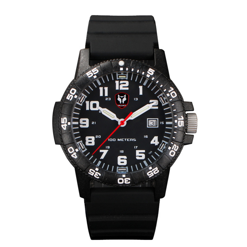 Rubber Strap Diver - Hnlgnox orologi da pilota da uomo