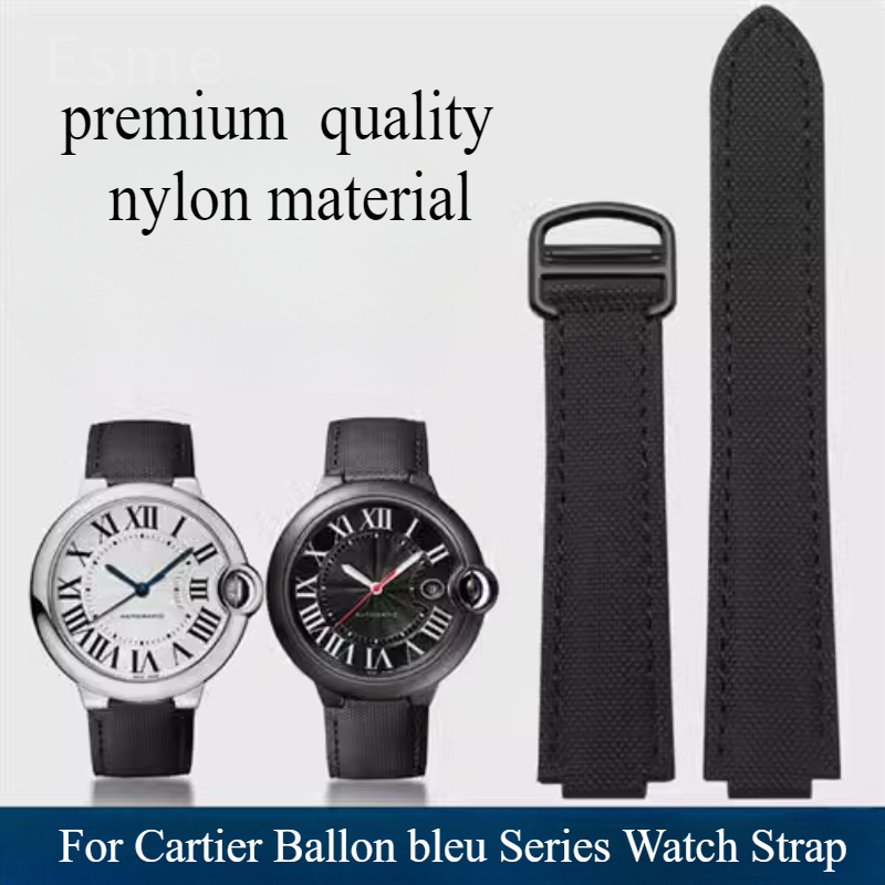 Cartier Watch Ballon Bleu - Cinturino orologio originale in nylon Black