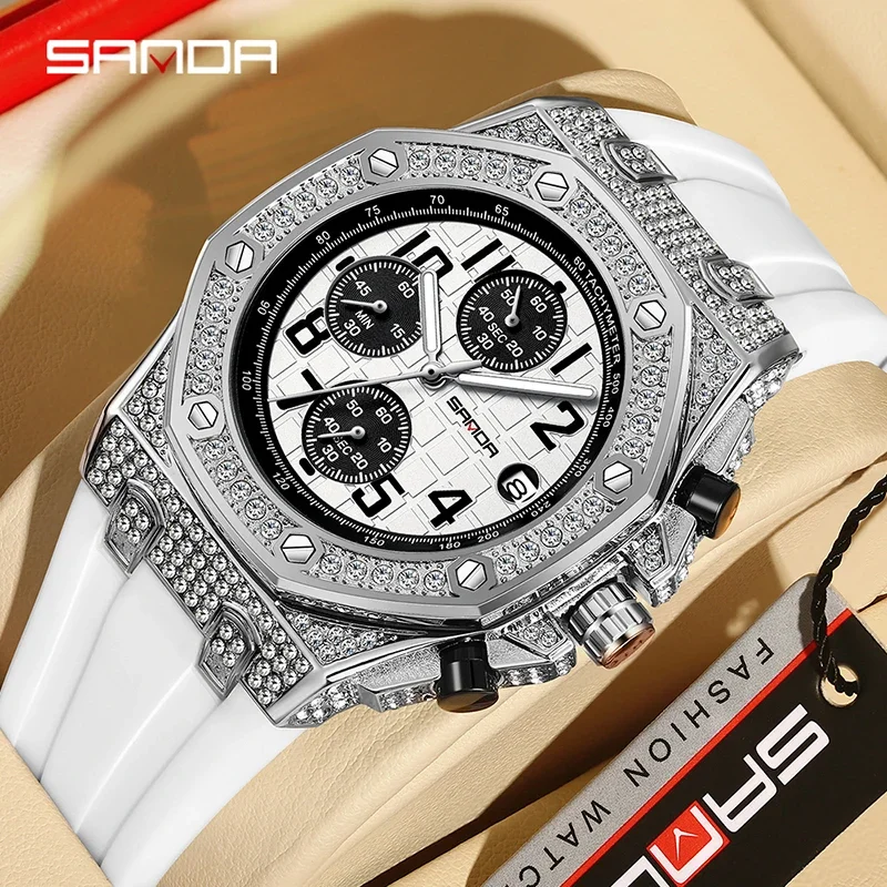 Rubber Strap Diver - Orologio da uomo SANDA 7026 al
