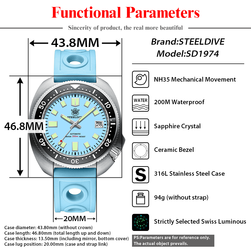 STEELDIVE SD1974 Nuovo quadran - Seiko Watch Prospex recensione e prezzo