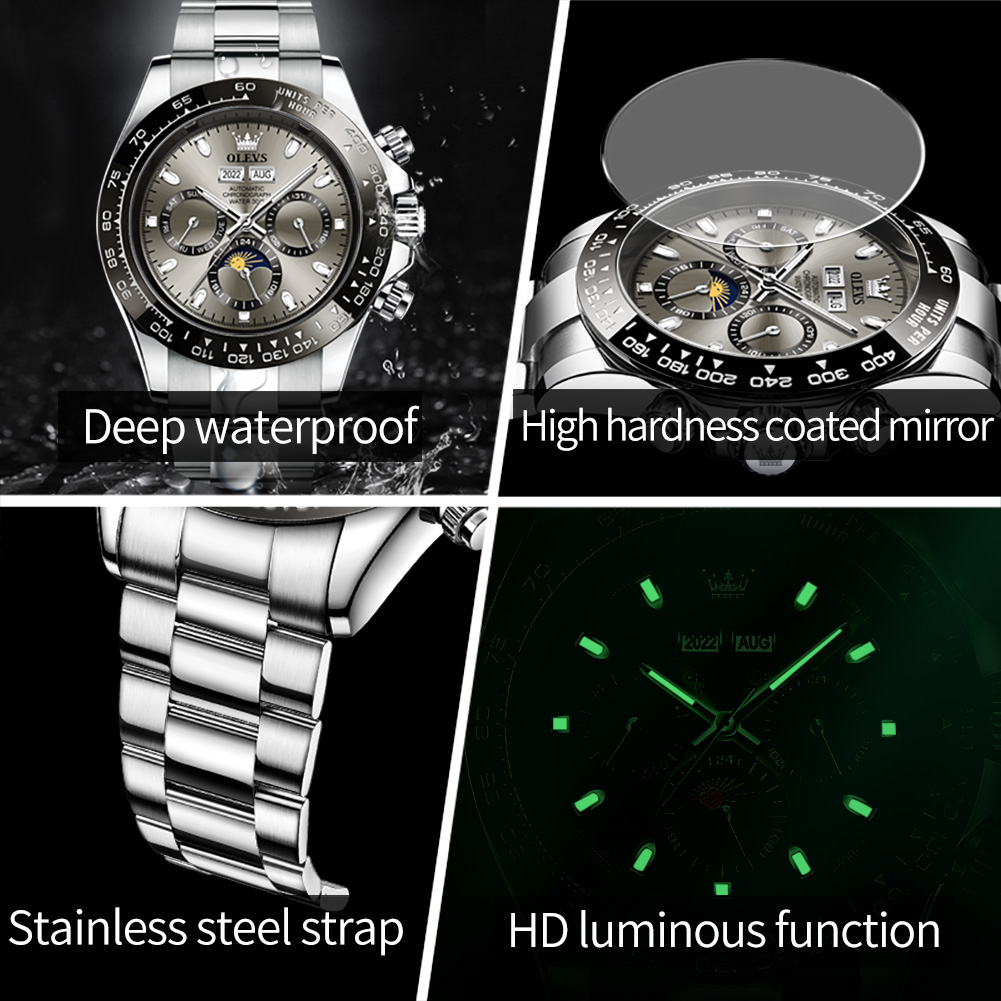 OLEVS 6654 Orologio da uomo di - Seiko Watch 5 Sports recensione e prezzo