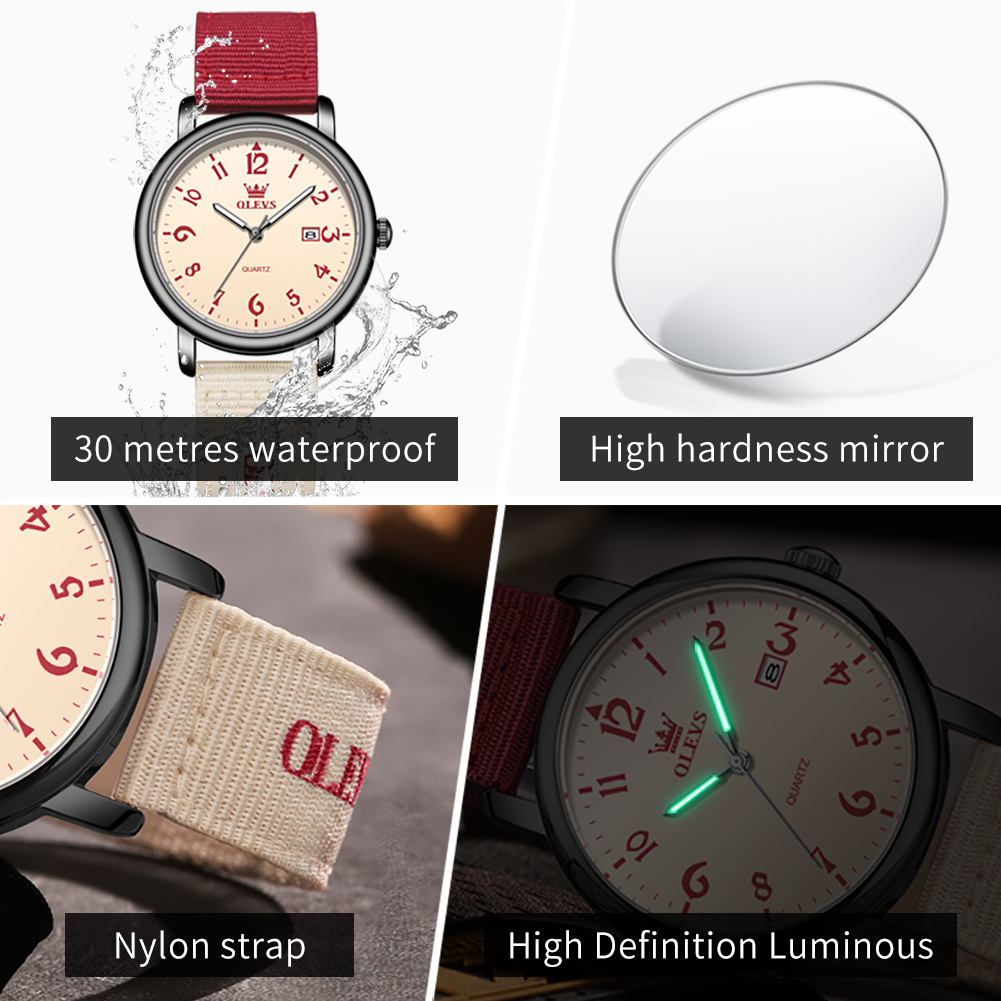 OLEVS Nuovo Orologio al Quarzo - Canvas Strap Watch recensione e prezzo